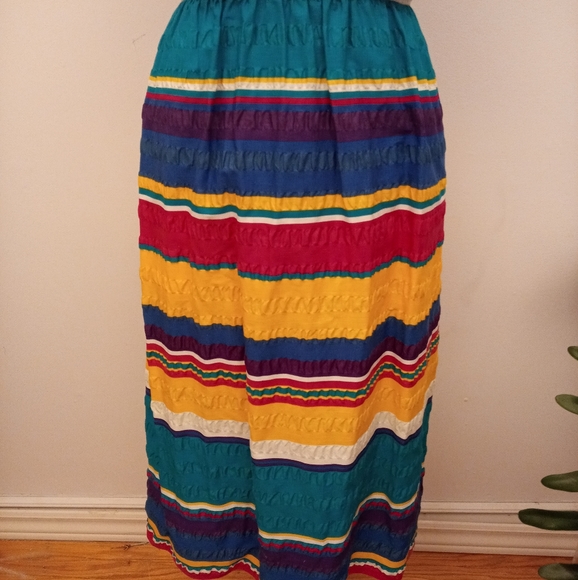 Vintage 80's cotton summer dress size Large - Picture 3 of 8